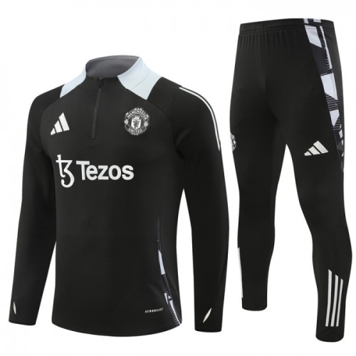 Manchester United Sweatshirt Za Trening 2024-25 Četvrt-Zip Crna Manchester United Sweatshirt Za Trening 2024-25 Četvrt-Zip Crna